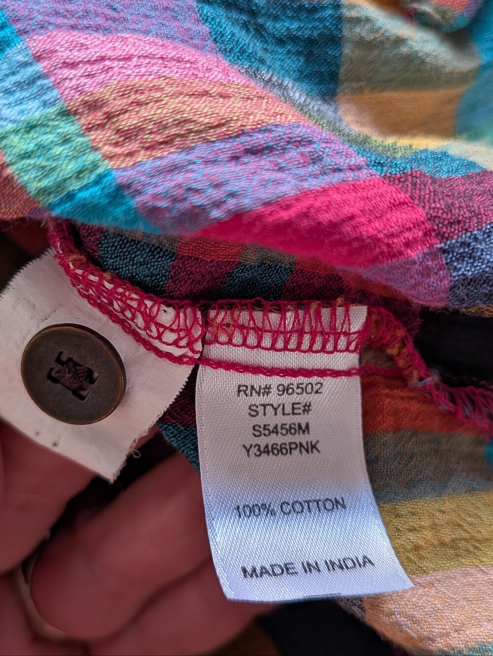 Plaid Button Up In Large - Picture 3 of 5
